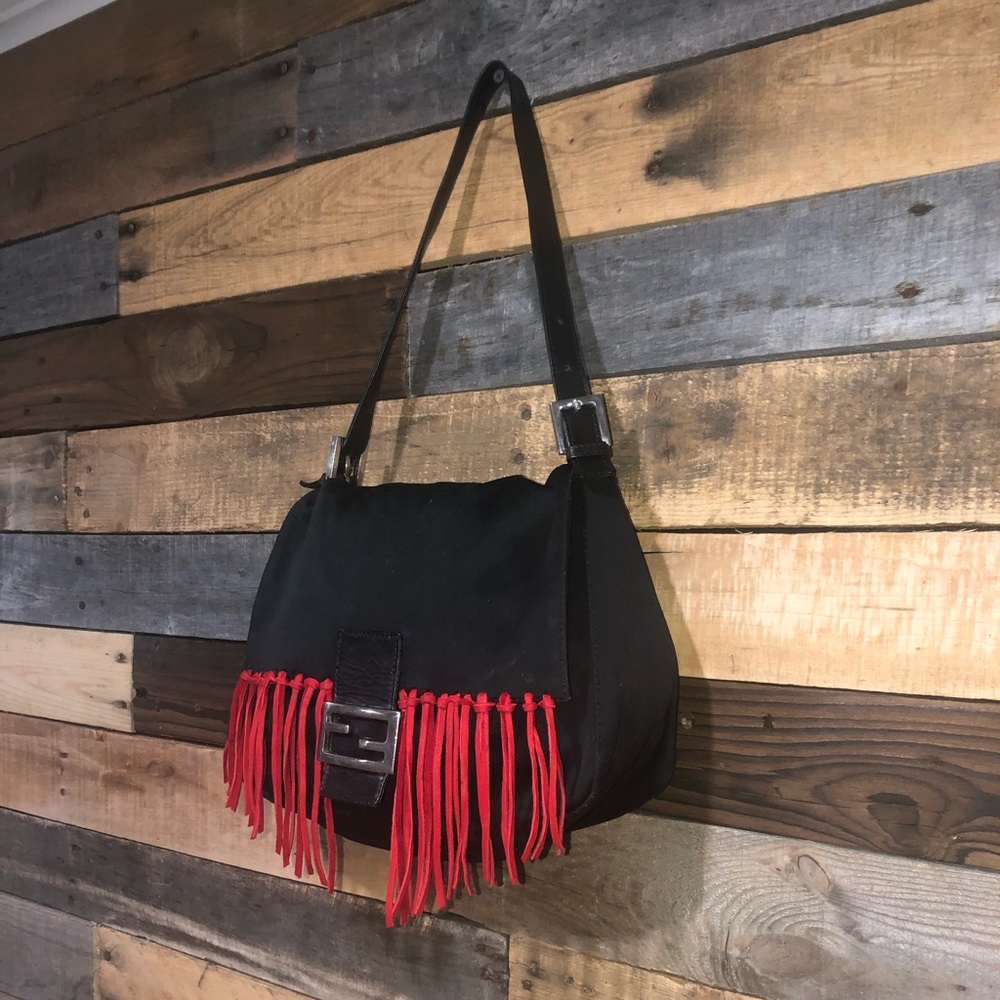 đź’•SOLD đź’•Custom*** Fendi Shoulder Bag w/ fringe - Picture 4 of 7